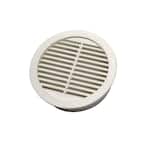 3 in. Resin Circular Mini Wall Louver Soffit Vent in White (4-Pack)