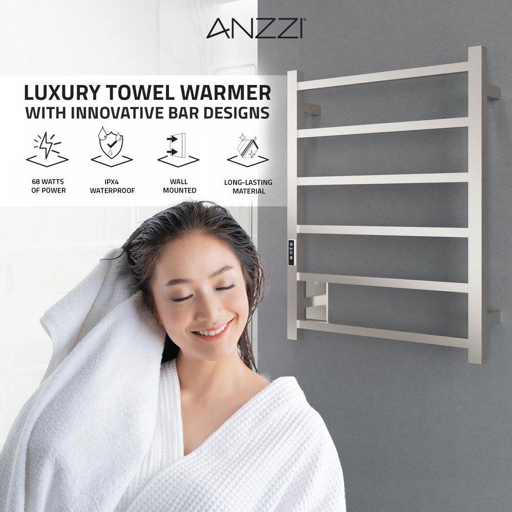 Charles Series Brushed Nickel Wall Mounted Electric Towel Warmer