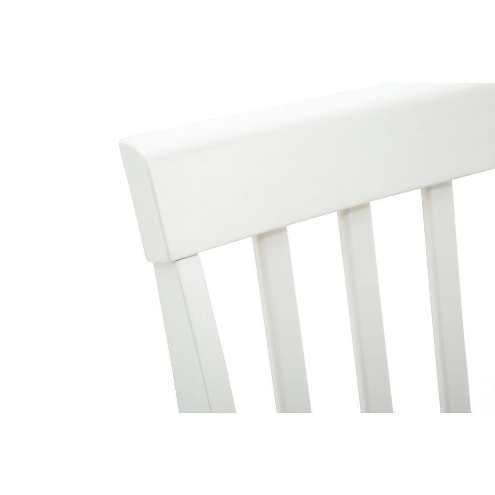 White Honey Oak Wooden Ladderback Side Chair