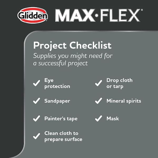 GLIDDEN MAX FLEX 12 oz. Matte White Interior/Exterior All Surface
