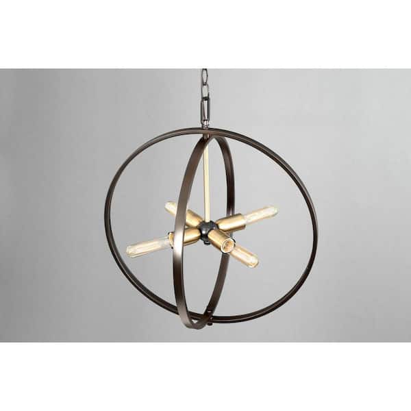 Progress Lighting Swing 4-Light Antique Bronze Foyer Pendant