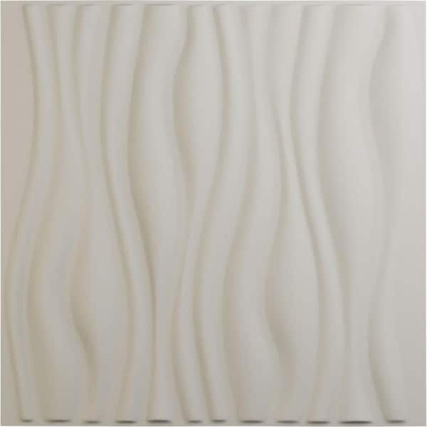 19-5/8-in W x 19-5/8-in H Leandros EnduraWall Decorative 3D Wall Panel Satin Blossom White