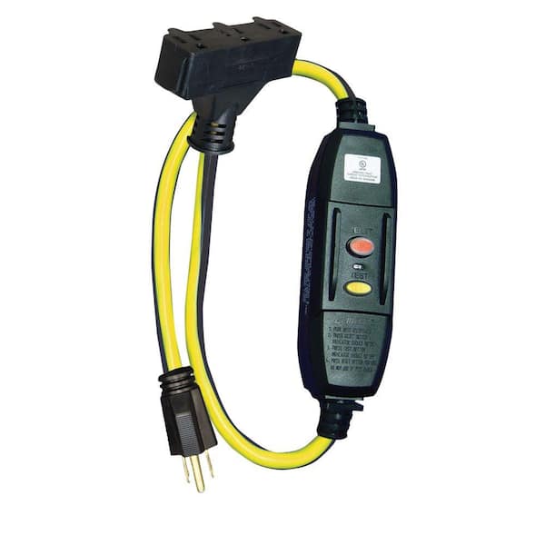 2 ft. 15 Amp In-Line GFCI with Power Block