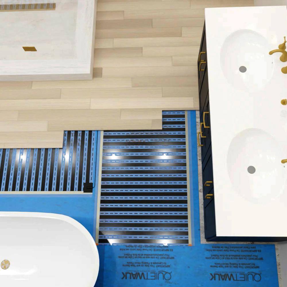 SleekHeat 5'x1.5' Low-Profile Radiant Floor Heating Mat, 120-Volt