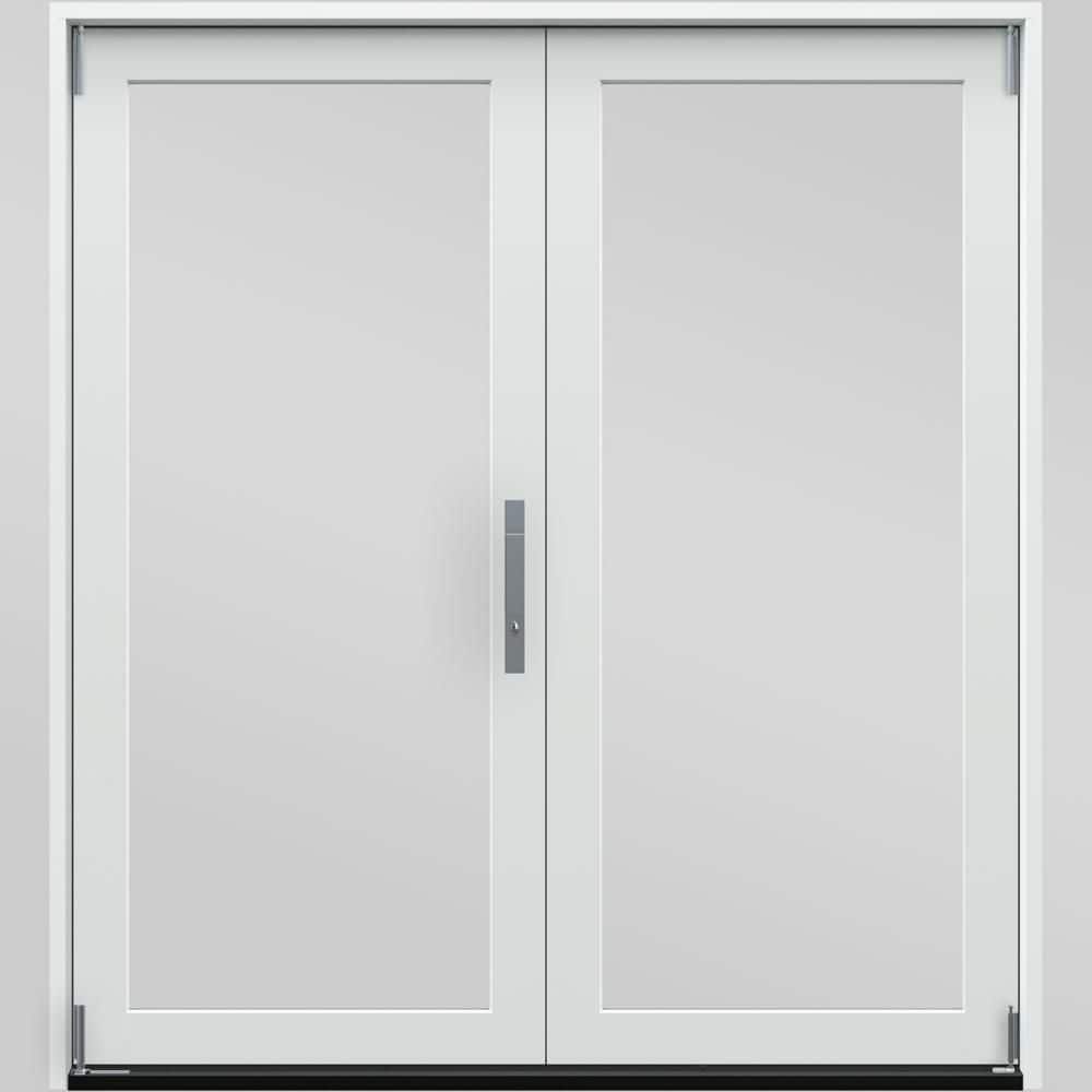 72 in. x 80 in. F4500 Left-Hand White Fiberglass 2-Panel Folding Patio Door with Low-E Glass and Nickel Handle price history on PriceWatchPro