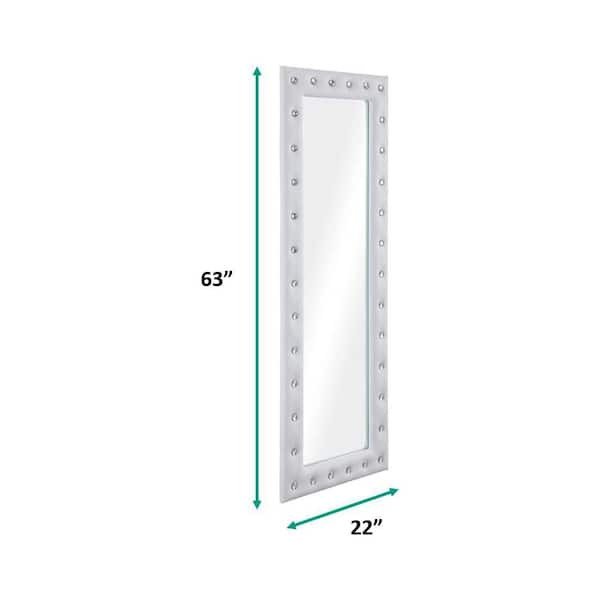 23.6 in. W x 65 in. H Rectangle Framed Black LED Full Length Mirror with Lights Large Floor Mirror Stand Up Dress Mirror