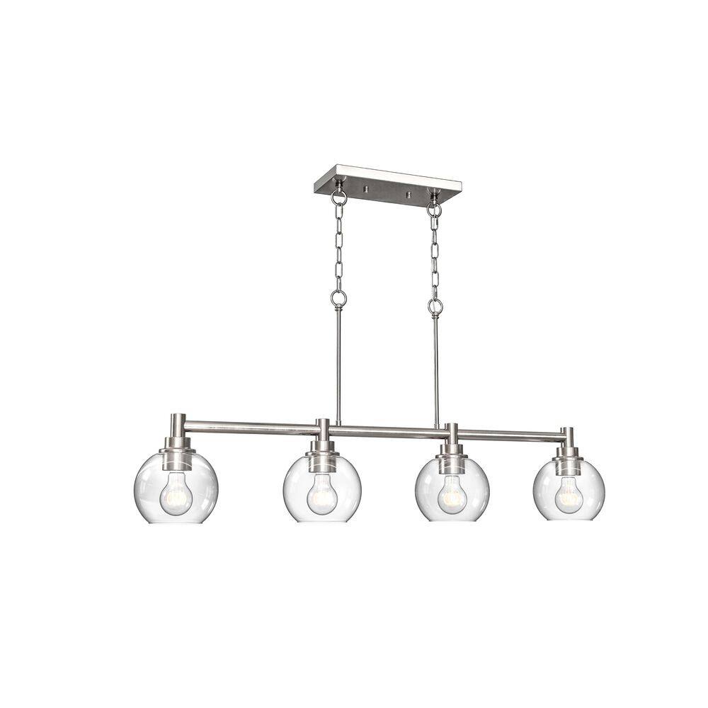 60-Watts 5-Light Black Kitchen Island Pendant Light Fixture with Clear Glass Shades and No Light Bulb Included price history on PriceWatchPro