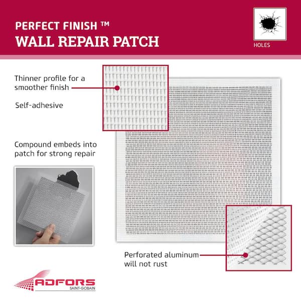 Bon 15-461 4-Inch by 4-Inch Self Adhesive Wall Repair Patch 50-Pack