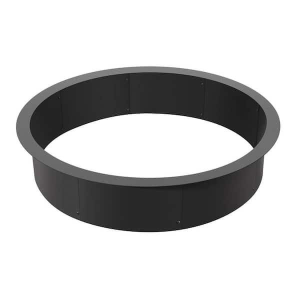 Fire Pit Ring Round 40' Outer 36' Inner Steel Liner DIY Campfire Firepit"