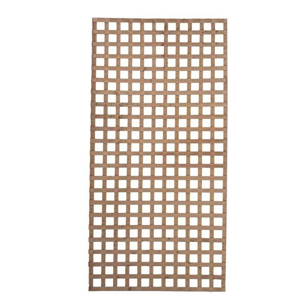 4 Ft X 8 Ft Spruce Pine Fir Pressure Treated Square Wood Lattice 163446 The Home Depot