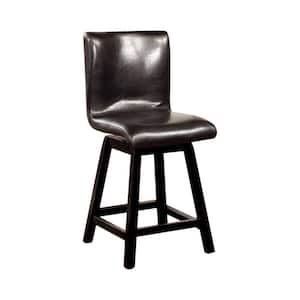 39.5 in. H Hurley Black Finish Wooden Counter Height Chair (Set of 2)