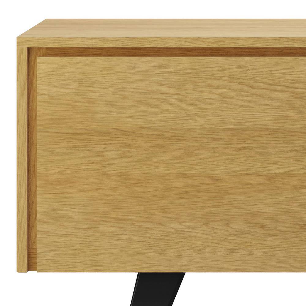Lowry Modern Industrial Oak Veneer TV Stand with Storage