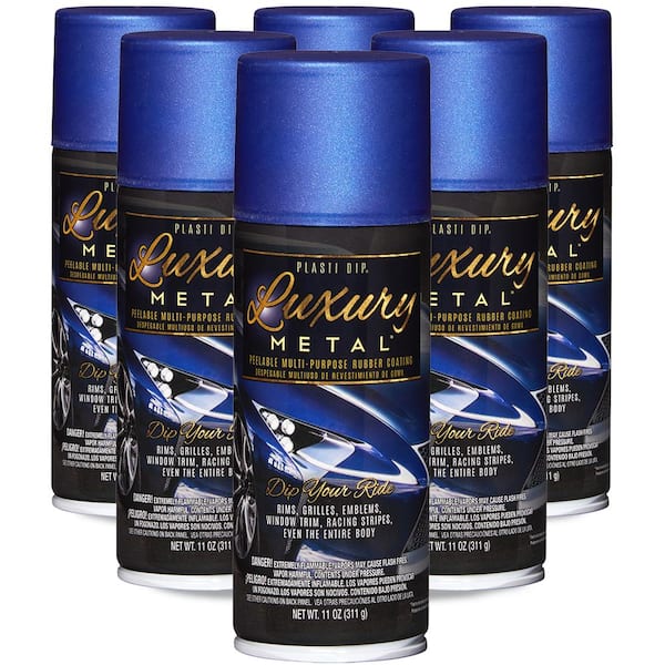Misverstand Shipley huurling Plasti Dip 11 oz. Luxury Metal Ultrasonic Blue Metallic Spray Paint  (6-pack) 11355-6 - The Home Depot