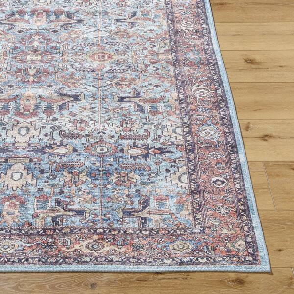 Livabliss Georgina Blue 7 ft. x 10 ft. Machine-Washable Rug Livabliss Georgina Blue 7 ft. x 10 ft. Machine-Washable Rug
