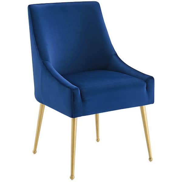 Discern Navy Upholstered Performance Velvet Dining Chair