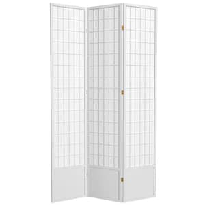 7 ft. White 3-Panel Room Divider