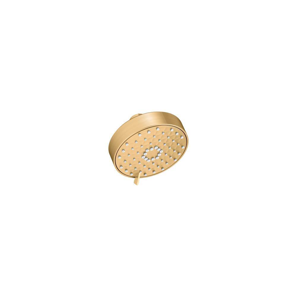 Vibrant Brushed Moderne Brass Wall Mounted Showerhead