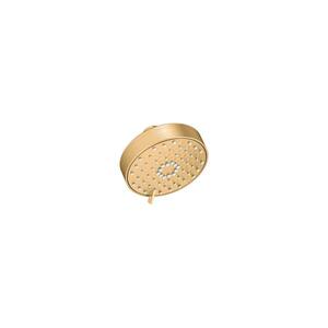 Awaken G110 3-Spray Patterns 2.5 GPM 4.3125 in. Wall Mount Fixed Shower Head in Vibrant Brushed Moderne Brass
