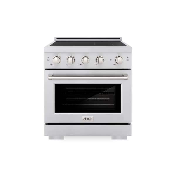 30 in. 4.2 cu. ft. Paramount Induction Range with 4 Element Cooktop and Electric Convection Oven in Stainless Steel