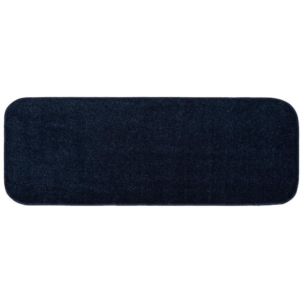 Garland Rug Gramercy 22 in. x 60 in. Navy Plush Bath Rug