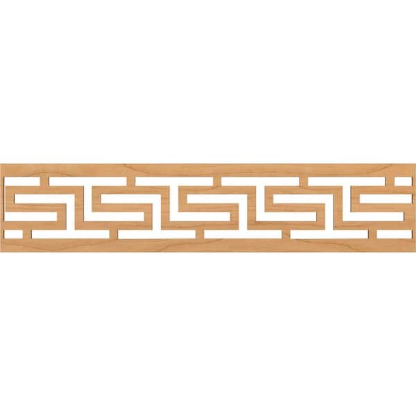 Ekena Millwork Tulum Fretwork 0.25 in. D x 46.75 in. W x 10 in. L Maple Wood Panel Moulding