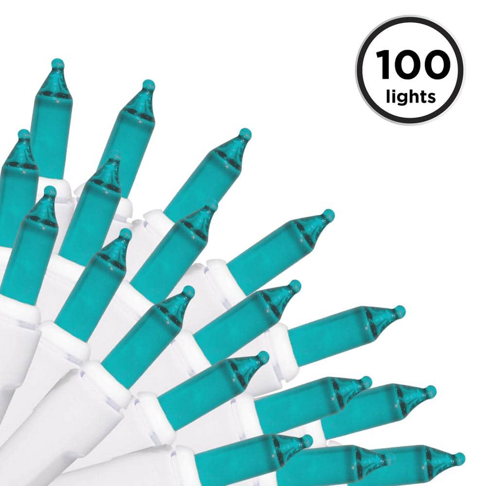 100-Count String to String Teal Christmas Mini Lights