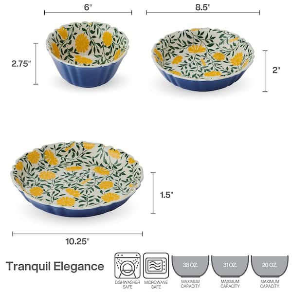 Pfaltzgraff Tranquil Elegance 12-Pieces Stoneware Dinnerware Set