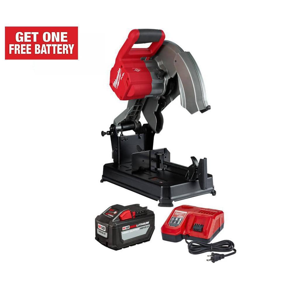 Milwaukee M18 FUEL 18-Volt Lithium-Ion Brushless Cordless 14 in. Abrasive  Cut-Off Saw Kit with One 12.0Ah Battery 2990-21HD The Home Depot