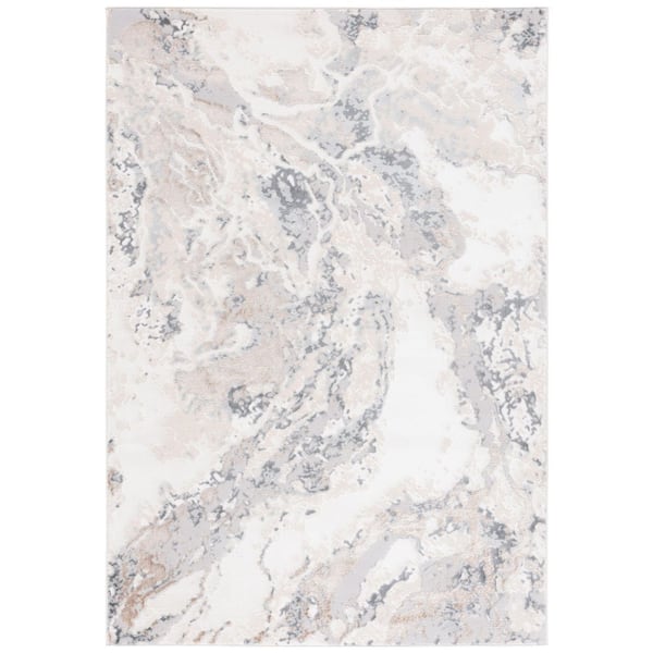 Aura 5 ft. x 7 ft. Beige/Gray Abstract Area Rug