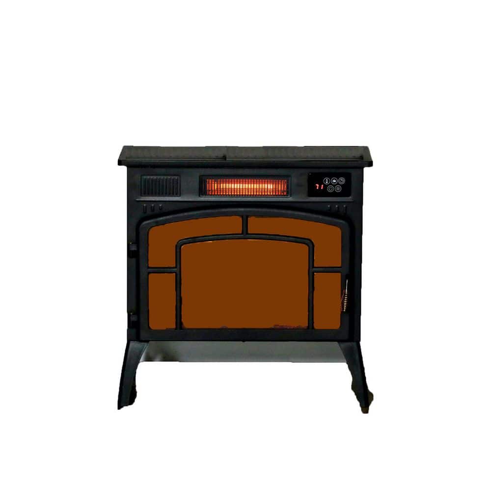1500-Watt Black Indoor Electric Fireplace Radiant Convection Space Heater w