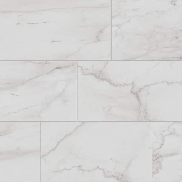 Impero Centennial White Glossy 12 in. x 22 in. Marble Look Ceramic Wall Tile (16.54 sq. ft./Case)