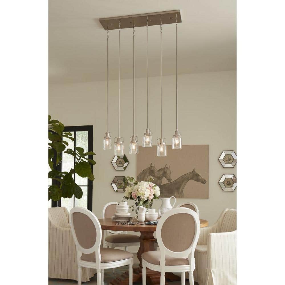 Calhoun Brushed Nickel Mini Pendant with Glass Shade