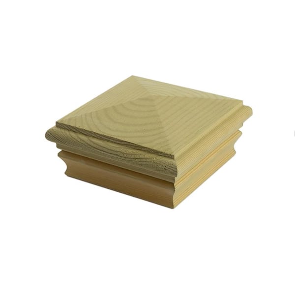 4 in. x 4 in. Newbury High Pyramid Pressure Treated Pine Post Cap