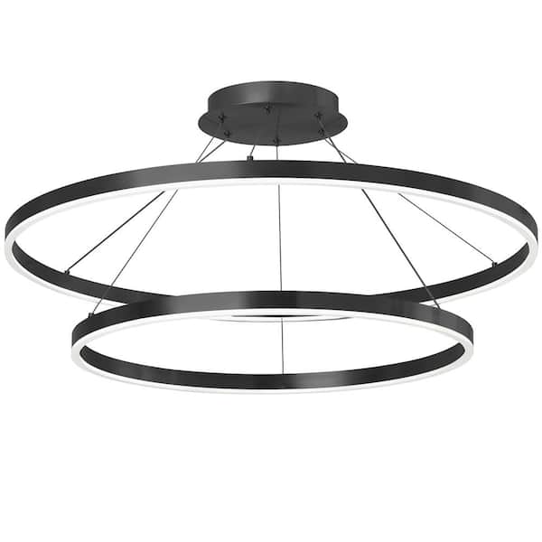 Dainolite Circulo 1 Light Matte Black Globe Integrated LED Pendant Light