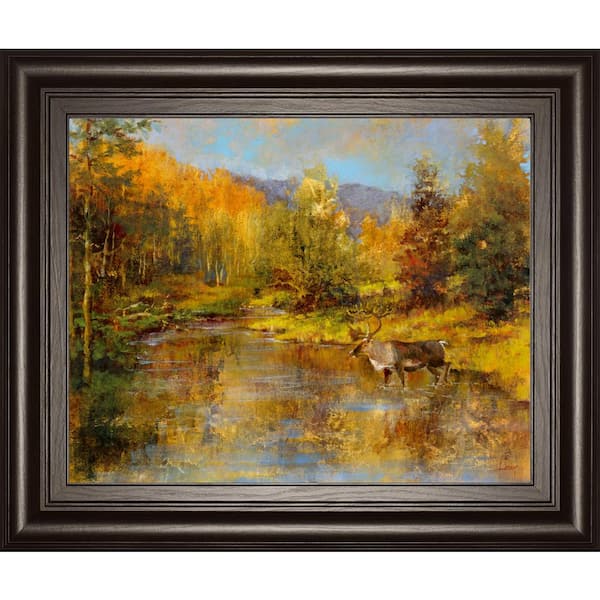 Classy Art "Magnificent Valley" By Longo Framed Print Wall Art 26 in. x 22 in.