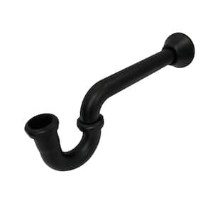 Classic Decorative 1-1/4 in. Brass P-Trap in Matte Black