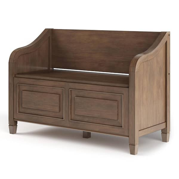 Simpli Home Acadian SOLID WOOD 48 inch Wide Transitional Entryway Storage  Bench in Rustic Natural Aged Brown AX2370-RNAB - Best Buy