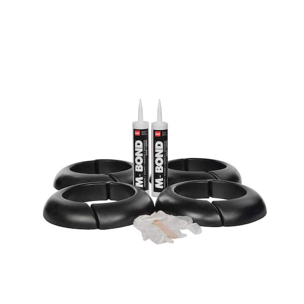 GAF M-Curb 7.5 in. Dia (11.75 in. Outer Dia) Polyester Round Black Asphaltic Roofing Flashing Cover for Roof Penetrations