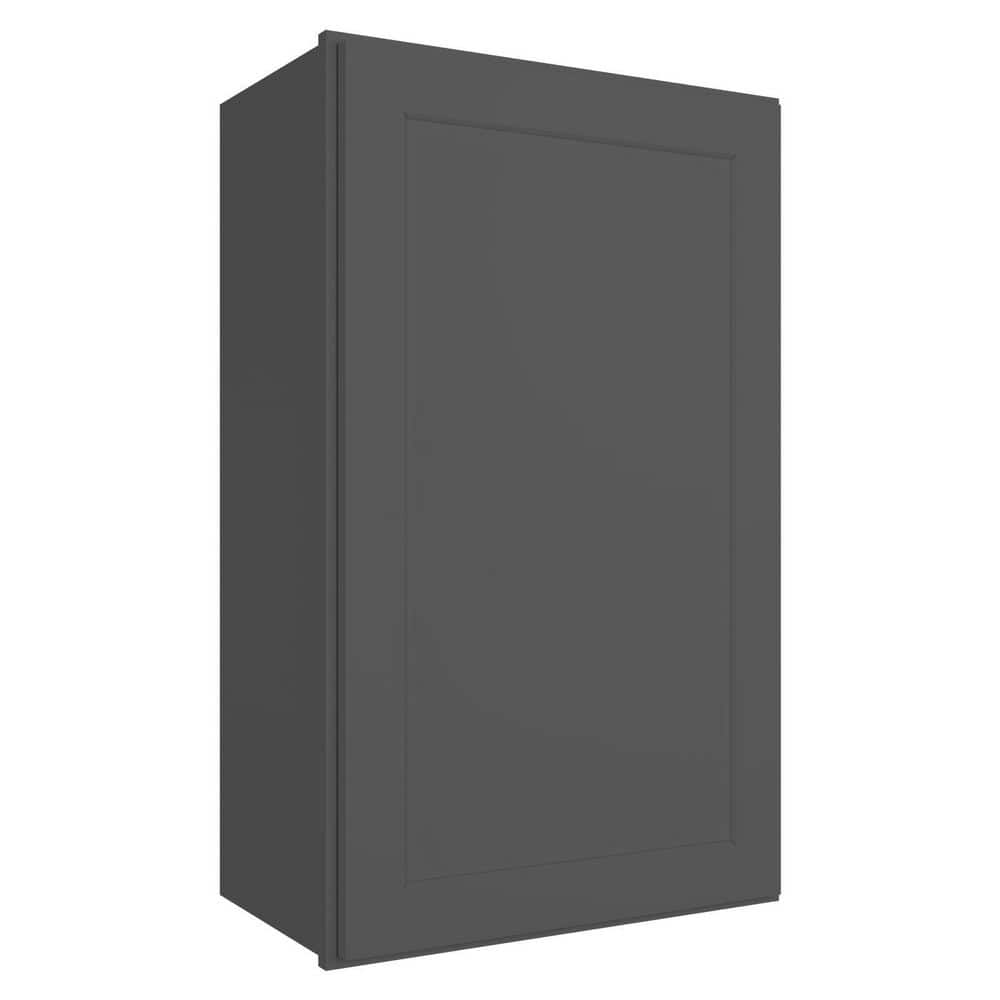 18 in. W x 12 in. D x 30 in. H in Shaker Gray Plywood Ready to Assemble Wall Cabinet 1-Door 2-Shelves Kitchen Cabinet price history on PriceWatchPro