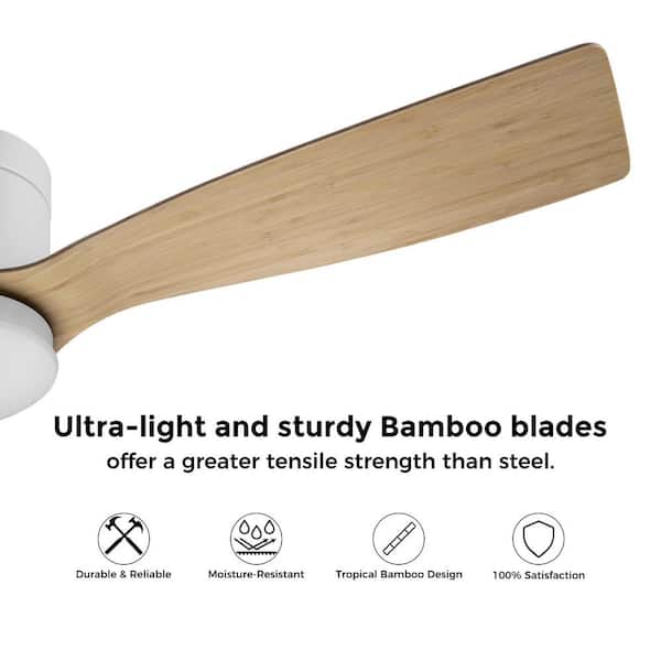 Striver 52 in. Integrated LED Indoor/Outdoor White Smart Ceiling Fan with Light and Remote, Works with Alexa/Google Home