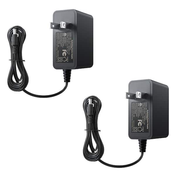 Power Supply Adapter for Security Camera or DVR AC100-240-Volt to DC 12-Volt 2 Amp US Plug (2-Pack)