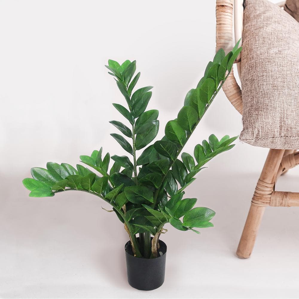 28 in. Zamifolia Artificial ZZ Plant in Pot 60312GR The Home Depot