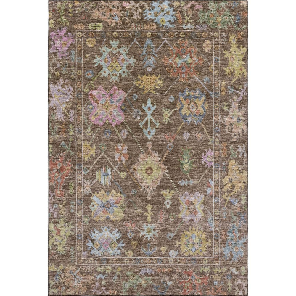Mayfield Premium Machine Washable Abstract AMF2234 Brown 10 ft. x 14 ft. Area Rug price history on PriceWatchPro