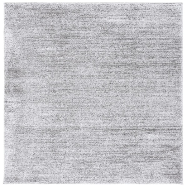 Tahoe Shag 7 ft. x 7 ft. Gray/Dark Gray Distressed Solid square Area Rug