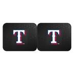 MLB Texas Rangers Black Heavy Duty 2-Piece 14 in. x 17 in. Vinyl Utility Mat