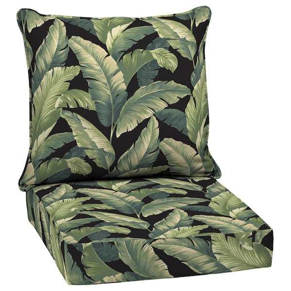Arden Selections Leala Texture 24 In X 2 Piece Deep Seating Outdoor Lounge Chair Cushion Onyx Cebu Tg0r297b D9z1 - Camo Outdoor Furniture Cushions