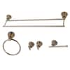 Kingston Brass Modern 5-Piece Bath Hardware Set In Brushed Nickel ...