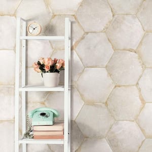 D'Anticatto Hex Bianco 11 in. x 12-3/4 in. Porcelain Floor and Wall Tile (11.25 sq. ft./Case)