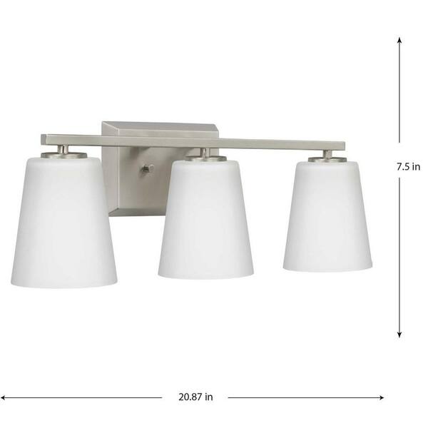 Progress Lighting Vertex 3-Light Brushed Nickel Modern/Contemporary Chandelier