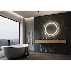 Harmony 36 in. W x 36 in. H Round Frameless Wall Mounted Bathroom Vanity Mirror 6000K LED